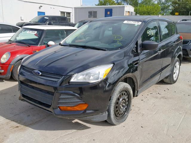 1FMCU0F76EUC81349 - 2014 FORD ESCAPE S BLACK photo 2