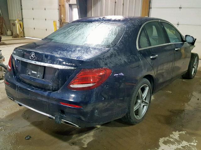 WDDZF4KB6HA027937 - 2017 MERCEDES-BENZ E 300 4MAT BLUE photo 4