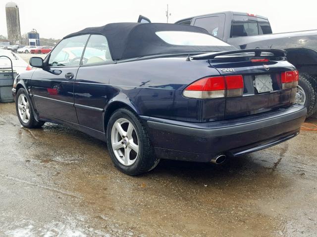 YS3DF78K617010189 - 2001 SAAB 9-3 SE BLUE photo 3