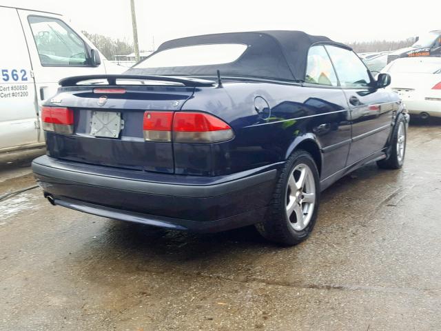 YS3DF78K617010189 - 2001 SAAB 9-3 SE BLUE photo 4