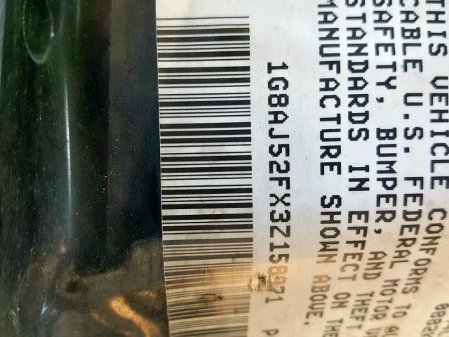 1G8AJ52FX3Z158971 - 2003 SATURN ION LEVEL MAROON photo 10