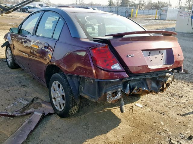 1G8AJ52FX3Z158971 - 2003 SATURN ION LEVEL MAROON photo 3