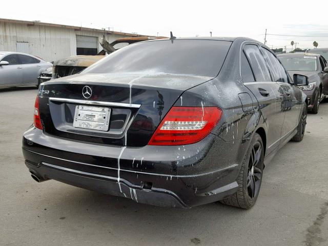 WDDGF4HB3DA863679 - 2013 MERCEDES-BENZ C 250 BLACK photo 4