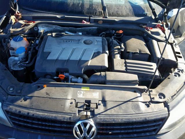 3VWLL7AJ1BM042307 - 2011 VOLKSWAGEN JETTA TDI BLACK photo 7