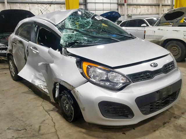 KNADM5A36F6499840 - 2015 KIA RIO LX SILVER photo 1