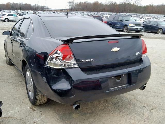 2G1WD58C789260366 - 2008 CHEVROLET IMPALA SUP 黑色 照片 3
