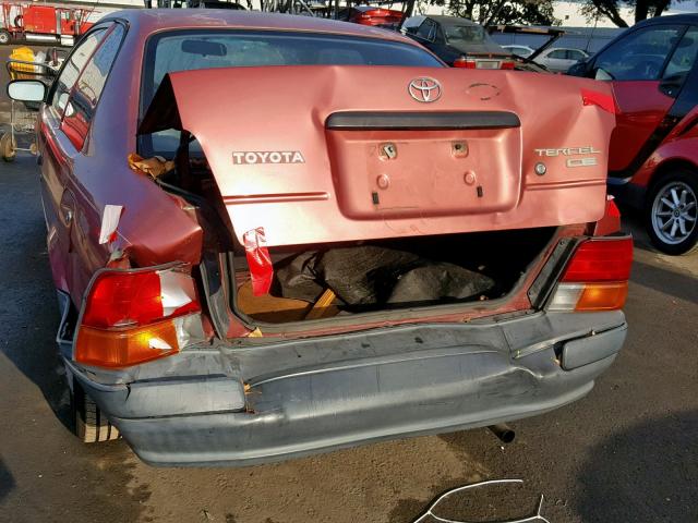 JT2AC52L5V0204129 - 1997 TOYOTA TERCEL CE RED photo 9