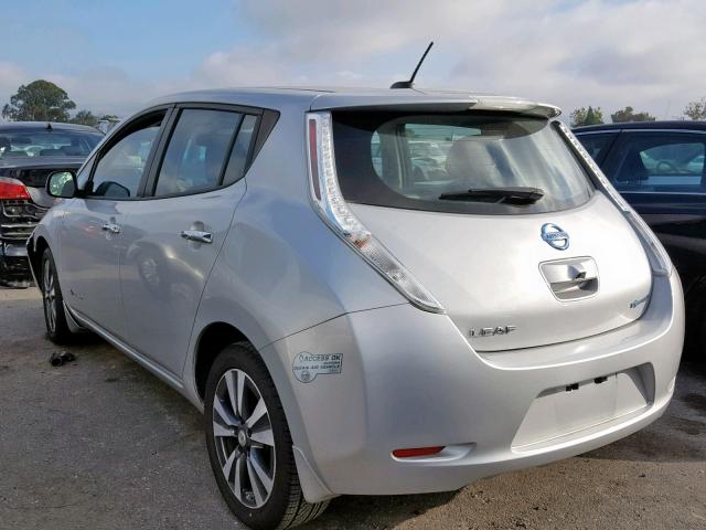 1N4AZ0CPXFC316277 - 2015 NISSAN LEAF S SILVER photo 3