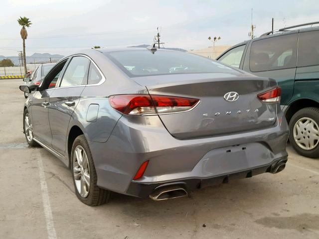 5NPE34AF2JH705040 - 2018 HYUNDAI SONATA SPO GRAY photo 3