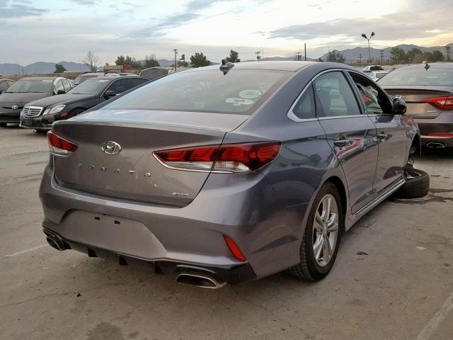 5NPE34AF2JH705040 - 2018 HYUNDAI SONATA SPO GRAY photo 4