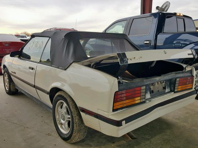 1G1JE31W5H7213368 - 1987 CHEVROLET CAVALIER R WHITE photo 3