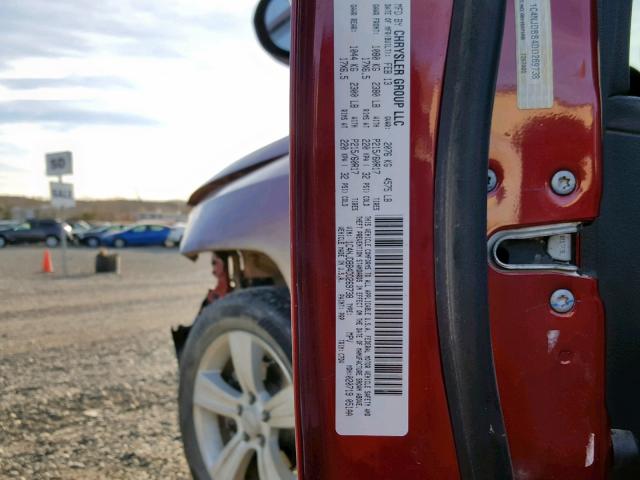 1C4NJDBB4DD269738 - 2013 JEEP COMPASS SP მუქწითელი ფოტო 10