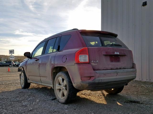 1C4NJDBB4DD269738 - 2013 JEEP COMPASS SP მუქწითელი ფოტო 3