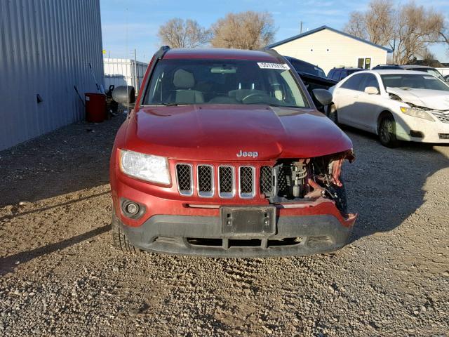 1C4NJDBB4DD269738 - 2013 JEEP COMPASS SP მუქწითელი ფოტო 9