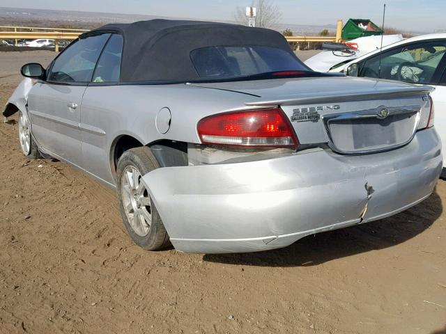 1C3EL75R05N689971 - 2005 CHRYSLER SEBRING GT SILVER photo 3