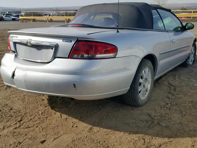 1C3EL75R05N689971 - 2005 CHRYSLER SEBRING GT SILVER photo 4