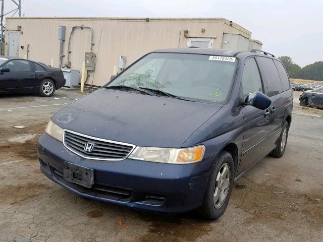 2HKRL1867YH518750 - 2000 HONDA ODYSSEY EX BLUE photo 2