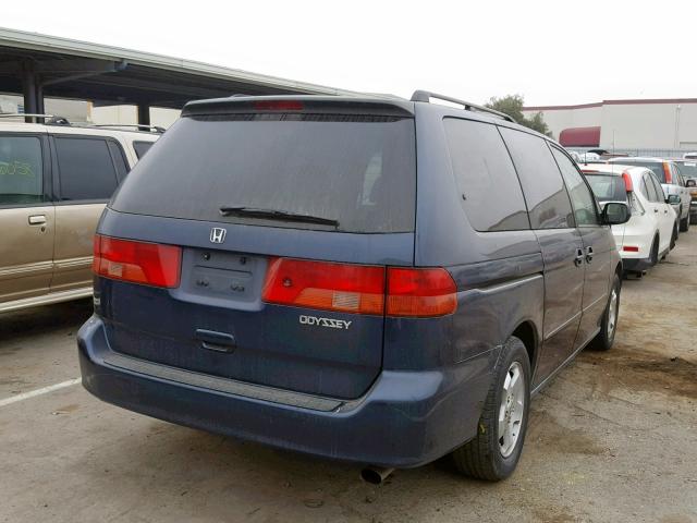 2HKRL1867YH518750 - 2000 HONDA ODYSSEY EX BLUE photo 4