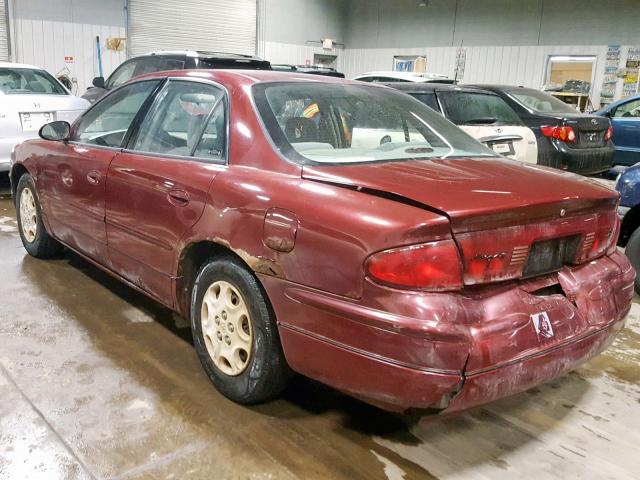 2G4WB52K021123381 - 2002 BUICK REGAL LS MAROON photo 3