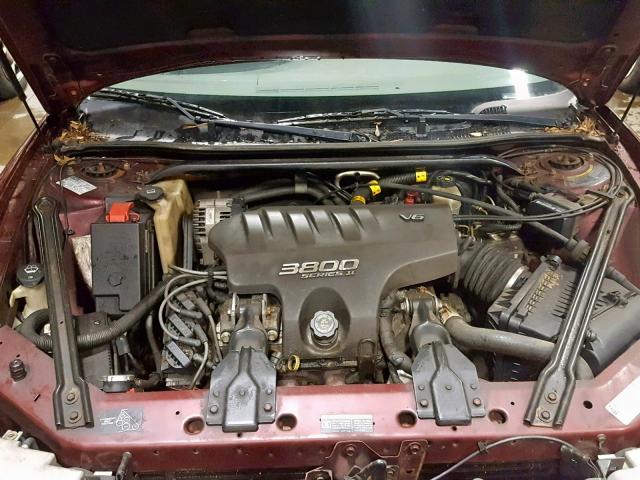 2G4WB52K021123381 - 2002 BUICK REGAL LS MAROON photo 7