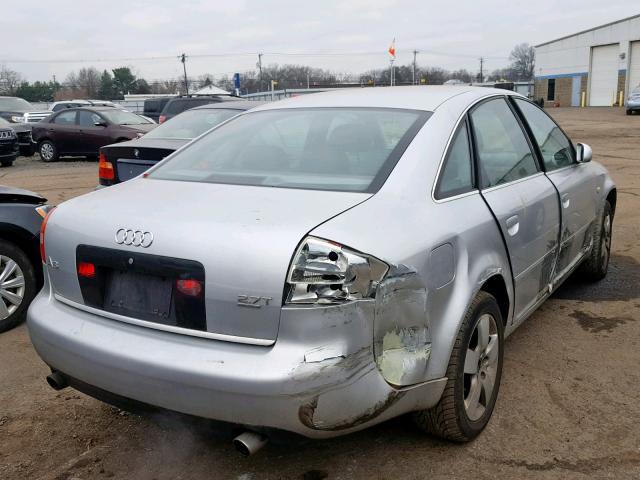 WAULD64BX2N151706 - 2002 AUDI A6 2.7T QU SILVER photo 4