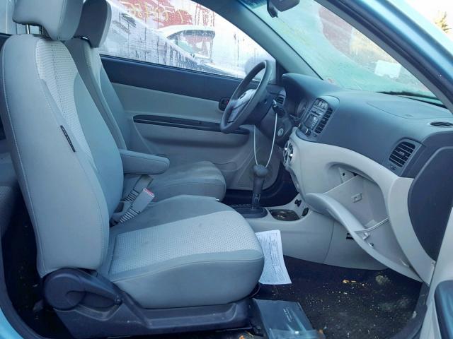 KMHCM3AC2AU150936 - 2010 HYUNDAI ACCENT BLU BLUE photo 5