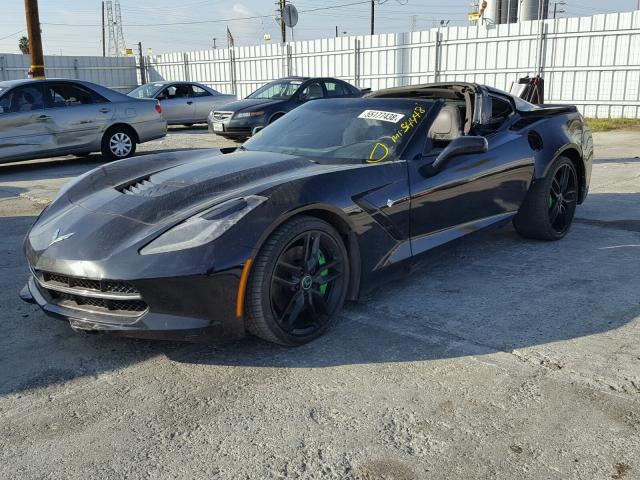 1G1YJ2D75E5102013 - 2014 CHEVROLET CORVETTE S BLACK photo 2