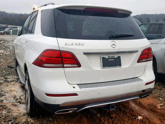 4JGDA5JB1GA630038 - 2016 MERCEDES-BENZ GLE 350 WHITE photo 3