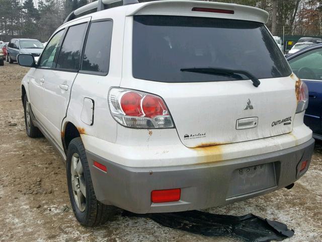 JA4LZ41G93U031177 - 2003 MITSUBISHI OUTLANDER WHITE photo 3