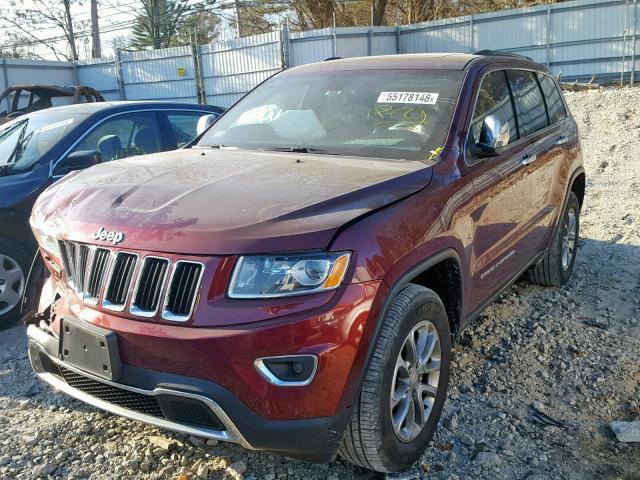 1C4RJFBG7GC326369 - 2016 JEEP GRAND CHER RED photo 2