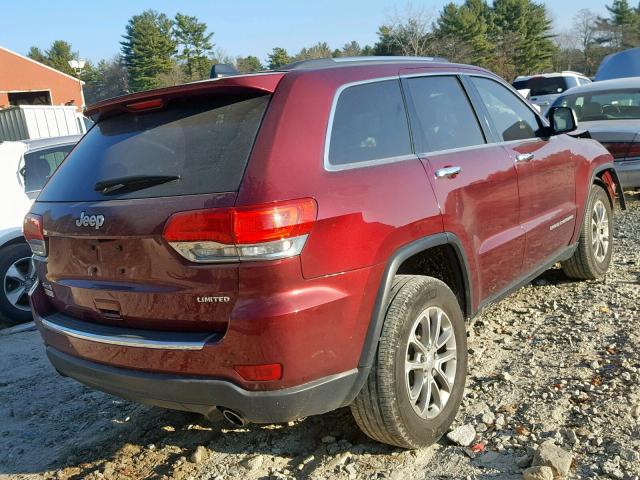 1C4RJFBG7GC326369 - 2016 JEEP GRAND CHER RED photo 4