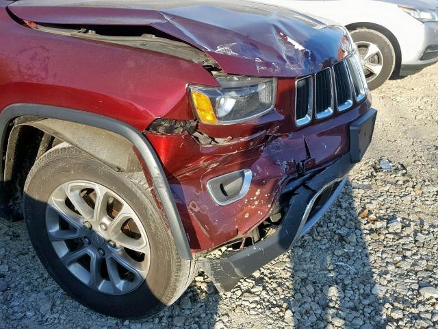 1C4RJFBG7GC326369 - 2016 JEEP GRAND CHER RED photo 9