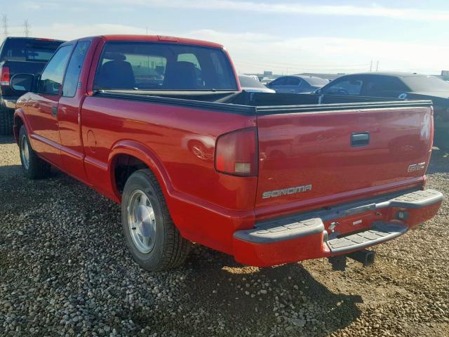 1GTCS19X938175379 - 2003 GMC SONOMA RED photo 3