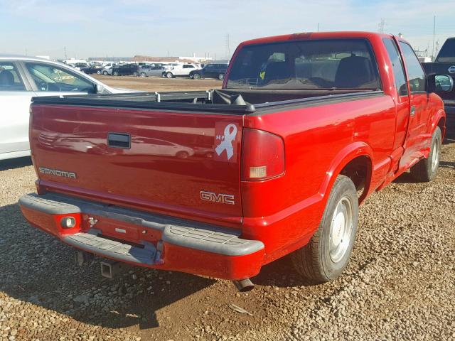 1GTCS19X938175379 - 2003 GMC SONOMA RED photo 4