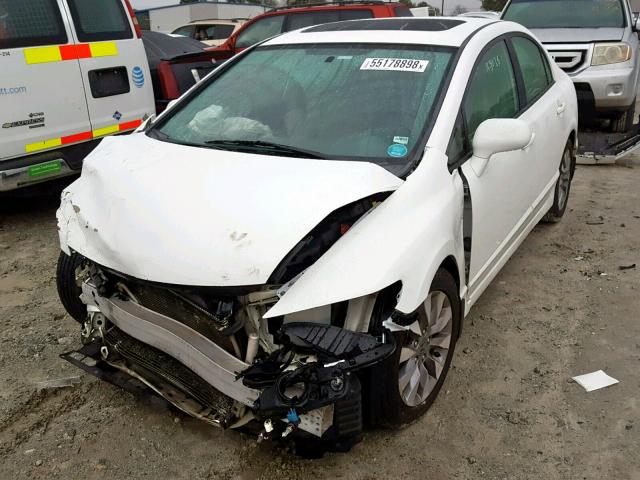 2HGFA16999H354788 - 2009 HONDA CIVIC EXL WHITE photo 2