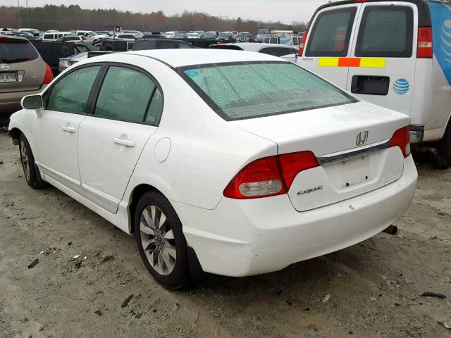 2HGFA16999H354788 - 2009 HONDA CIVIC EXL WHITE photo 3