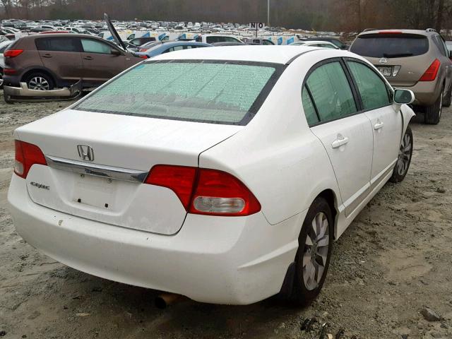 2HGFA16999H354788 - 2009 HONDA CIVIC EXL WHITE photo 4