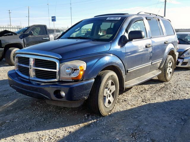 1D4HB58DX5F504919 - 2005 DODGE DURANGO LI BLUE photo 2