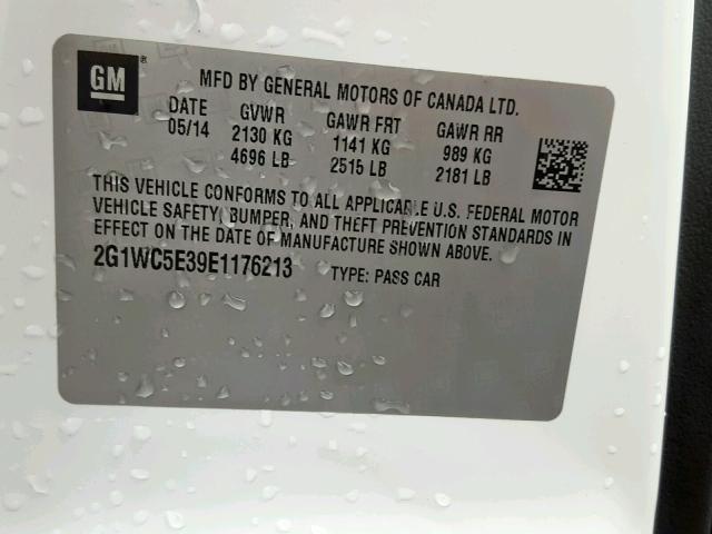 2G1WC5E39E1176213 - 2014 CHEVROLET IMPALA LIM WHITE photo 10