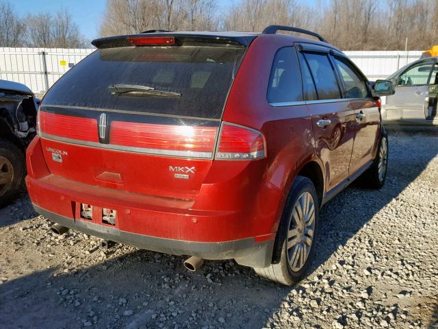 2LMDJ8JC3ABJ21644 - 2010 LINCOLN MKX RED photo 4