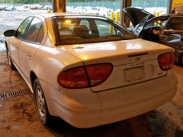 1G3NL52T3YC351139 - 2000 OLDSMOBILE ALERO GL WHITE photo 3