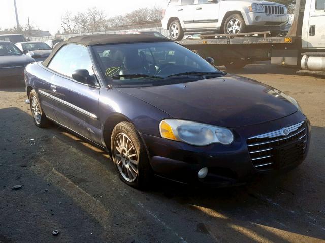 1C3EL55R94N134228 - 2004 CHRYSLER SEBRING LX BLUE photo 1