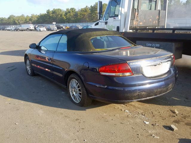 1C3EL55R94N134228 - 2004 CHRYSLER SEBRING LX BLUE photo 3