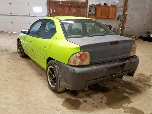 1B3ES47Y2XD158895 - 1999 DODGE NEON HIGHL GREEN photo 3