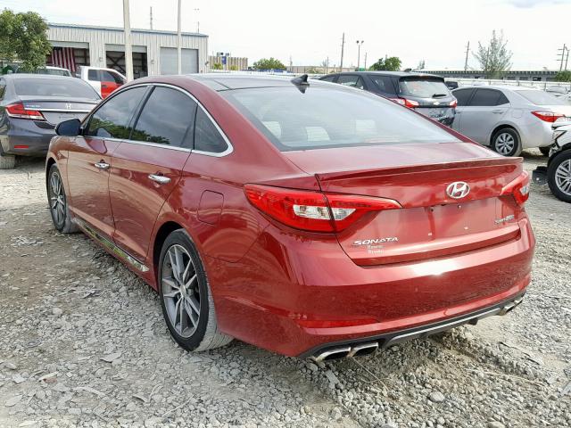 5NPE34AB4FH057639 - 2015 HYUNDAI SONATA SPO BURGUNDY photo 3