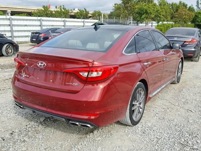 5NPE34AB4FH057639 - 2015 HYUNDAI SONATA SPO BURGUNDY photo 4