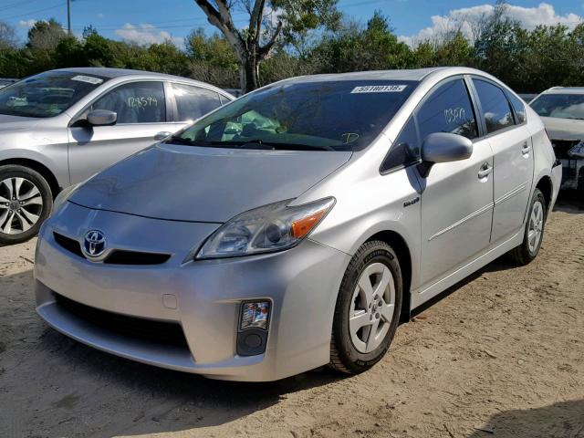 JTDKN3DU5A0044361 - 2010 TOYOTA PRIUS SILVER photo 2