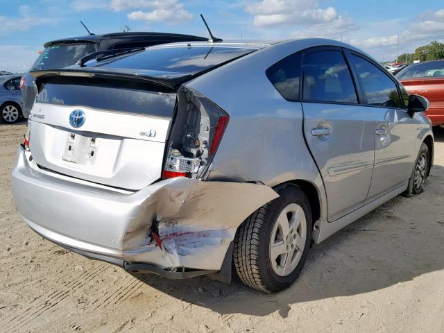 JTDKN3DU5A0044361 - 2010 TOYOTA PRIUS SILVER photo 4