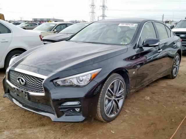 JN1BV7AR8FM399583 - 2015 INFINITI Q50 BASE BLACK photo 2