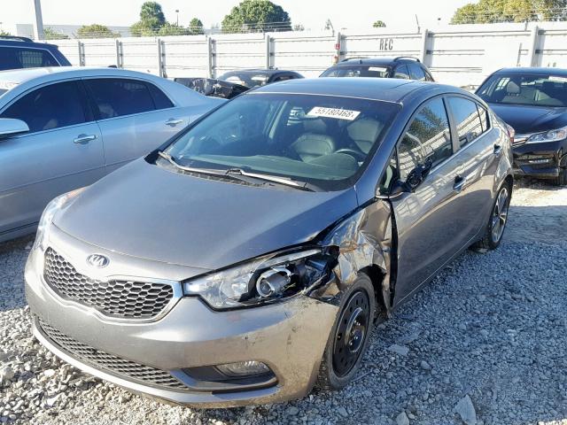 KNAFZ4A82F5361251 - 2015 KIA FORTE EX GRAY photo 2